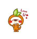 Orange dog and his robot friend ！（個別スタンプ：7）