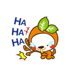 Orange dog and his robot friend ！（個別スタンプ：9）