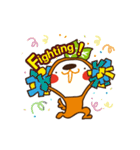 Orange dog and his robot friend ！（個別スタンプ：12）