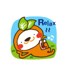 Orange dog and his robot friend ！（個別スタンプ：23）