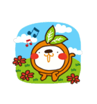 Orange dog and his robot friend ！（個別スタンプ：24）