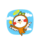 Orange dog and his robot friend ！（個別スタンプ：25）