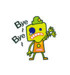 Orange dog and his robot friend ！（個別スタンプ：26）