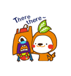 Orange dog and his robot friend ！（個別スタンプ：35）