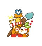 Orange dog and his robot friend ！（個別スタンプ：36）