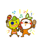 Orange dog and his robot friend ！（個別スタンプ：37）