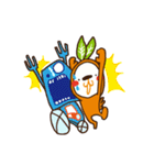 Orange dog and his robot friend ！（個別スタンプ：39）