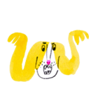 funny yellow dog（個別スタンプ：3）