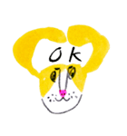 funny yellow dog（個別スタンプ：5）