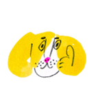 funny yellow dog（個別スタンプ：9）