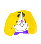 funny yellow dog（個別スタンプ：13）