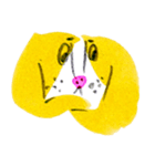 funny yellow dog（個別スタンプ：21）