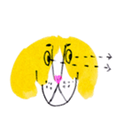 funny yellow dog（個別スタンプ：31）