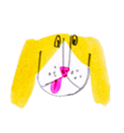 funny yellow dog（個別スタンプ：34）