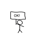 棒人間の日常その1（個別スタンプ：16）