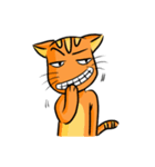 simple sticker : orange cat（個別スタンプ：5）