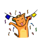 simple sticker : orange cat（個別スタンプ：9）
