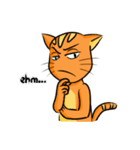 simple sticker : orange cat（個別スタンプ：14）