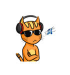 simple sticker : orange cat（個別スタンプ：19）