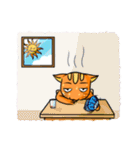 simple sticker : orange cat（個別スタンプ：20）