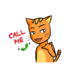simple sticker : orange cat（個別スタンプ：22）