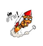 simple sticker : orange cat（個別スタンプ：24）