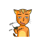 simple sticker : orange cat（個別スタンプ：25）