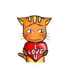 simple sticker : orange cat（個別スタンプ：29）