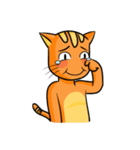 simple sticker : orange cat（個別スタンプ：31）