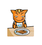 simple sticker : orange cat（個別スタンプ：36）