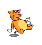 simple sticker : orange cat（個別スタンプ：37）