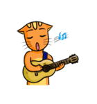 simple sticker : orange cat（個別スタンプ：39）