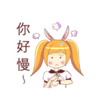 巻き取り可能な愛デッサン  ウサギのマイク（個別スタンプ：23）