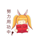 巻き取り可能な愛デッサン  ウサギのマイク（個別スタンプ：37）