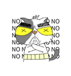 grumpy face cat ojisan（個別スタンプ：40）