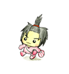 I'm ponytail girl , I'm two years old.（個別スタンプ：3）