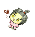 I'm ponytail girl , I'm two years old.（個別スタンプ：4）