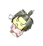 I'm ponytail girl , I'm two years old.（個別スタンプ：6）