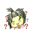I'm ponytail girl , I'm two years old.（個別スタンプ：12）
