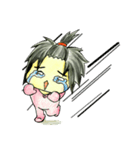I'm ponytail girl , I'm two years old.（個別スタンプ：13）