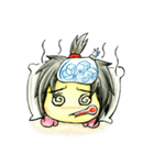 I'm ponytail girl , I'm two years old.（個別スタンプ：15）