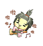 I'm ponytail girl , I'm two years old.（個別スタンプ：19）