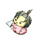I'm ponytail girl , I'm two years old.（個別スタンプ：21）