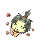 I'm ponytail girl , I'm two years old.（個別スタンプ：28）