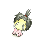 I'm ponytail girl , I'm two years old.（個別スタンプ：34）