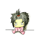 I'm ponytail girl , I'm two years old.（個別スタンプ：35）
