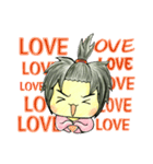 I'm ponytail girl , I'm two years old.（個別スタンプ：36）