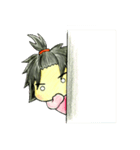 I'm ponytail girl , I'm two years old.（個別スタンプ：39）