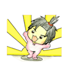 I'm ponytail girl , I'm two years old.（個別スタンプ：40）
