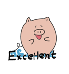 The earnest pig(English)（個別スタンプ：6）